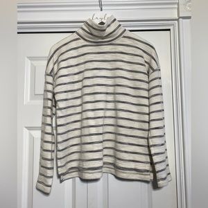 J. Crew striped mock neck long sleeve top size small